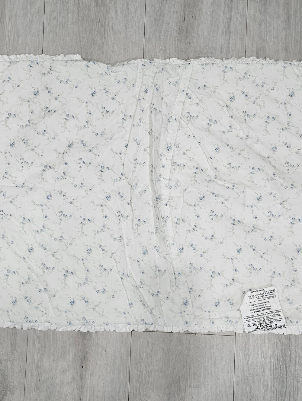 Simply Shabby Chic British Rose Blue Floral Patchwork Quilted STD Pillow Shams 2 - Picture 9 of 15